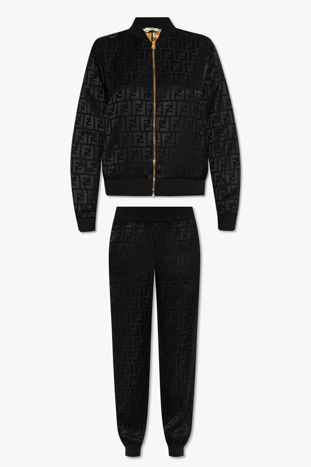 Fendi tracksuit discount black and yellow